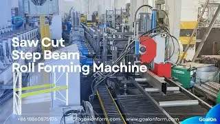 Flying Saw Cut High Speed Rack Step Beam Roll Forming Line#rollformingmachine #manufacturing #rack