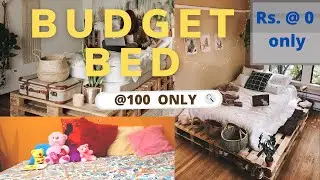 Small Bedroom Budget floor Bed | DIY Rental friend| Low cost Bedroom makeover | PG Boho  Bed|