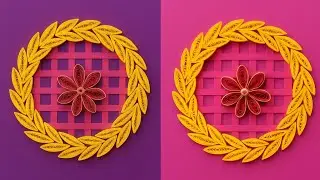 ​Satisfying Paper Quilling Art: Making a Floral Wreath | Step-by-Step DIY 