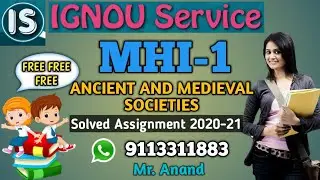 MHI-1 Solved Assignment|| English Medium||2020-21||For July 2020 & January 2021 Session