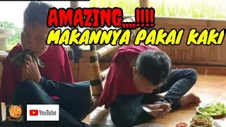 DIAJARKAN IBU MAKAN PAKAI KAKI | Anak yang terlahir tidak punya tangan | Menjadi kuat dan mandiri