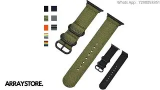 Apple Watch 42mm/44mm Bands | Arraystore Straps | Nylon Straps Black orange olive premium strap