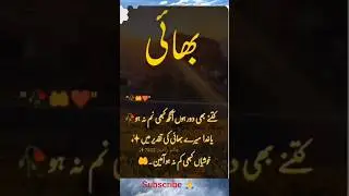 Bhai Ke Liye Dua | 🤲🌹 | #shaayri #poetry #hearttouching #urdu #dua #shorts #quotes
