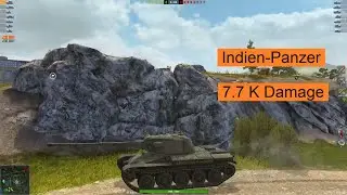 World of Tanks Blitz  ||  Indien-Panzer  ||  2 battles, 7.7k damage #wot #wotblitz #panzer