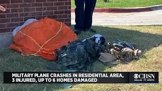 Military Plane Crashes In Residential Area, 3 Injured Up To 6 Homes Hit
