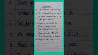 10 Lines on environment in English | Essay on environment in English #essay #environment