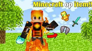 Minecraft but fire give op item| Minecraft| MGta gamer 
