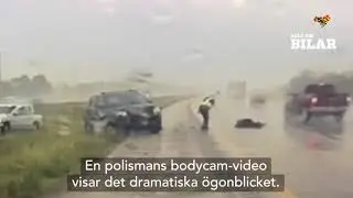 Bilen f&aring;r sladd - k&ouml;r &ouml;ver r&auml;ddningspersonal