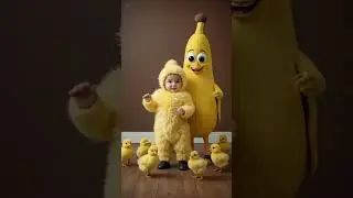 Chicken Banana 🍌Cute baby dance with banana | Ahad Flow #shorts #kids #foryou #tiktok #viral #new