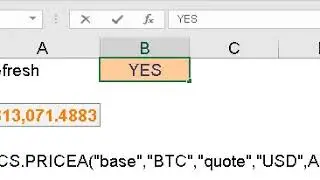 Refresh any crypto price at any time in Excel & Googlesheets using Cryptosheets