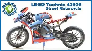 Lego Technic 2015 42036 Street Motorcycle Unboxing, Speed Build & Review | ALEXSPLANET