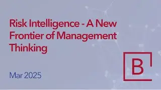 Risk Intelligence - A New Frontier of Management Thinking