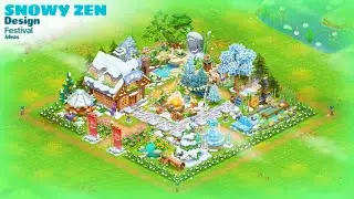 Snowy Zen design Festival ideas in Hay Day #hayday 