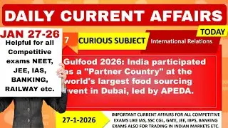 Today's dose 57 l 27-1-26 daily current affairs l news paper analysis for all Competitive exams 