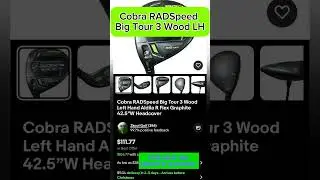 FOR SALE 111.77$ Cobra RADSpeed Big Tour 3 Wood Left Hand Aldila R Flex Graphite 42.5&rdquo;W Headcover