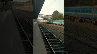 Poorva Express overtaking Freight train 🚆