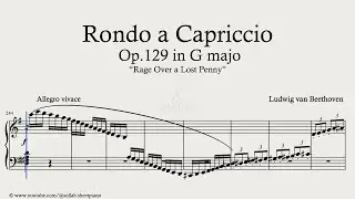 Beethoven &ndash; Rondo a Capriccio  &ldquo;Rage Over a Lost Penny&rdquo; | Piano Sheet Music + Tutorial