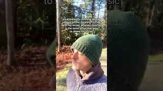 Sunny pathway coffee walk with my new music