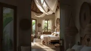 Chambre &agrave; coucher moderne style boh&egrave;me chic 🤎 #shorts #design #shortvideo #designint&eacute;rieur #interior