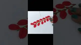 😍Cute & Easy Flower Embroidery Design🌹 | Made By Sunita | #shorts