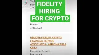 FIDELITY HIRING CRYPTO JOBS #CRYPTO #FIDELITY #CRYPTONEWS #CRYPTOJOBS
