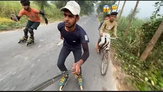 😲BOY REACTION Wow Skating Road skater Tanding viral video #Rkskating1000