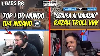 RAZAH TROLANDO O MAIA 🤣🤣 CLUTCH 1x4 INSANO DO PALUH, BALINHA DO NESK - MELHORES MOMENTOS LIVES R6