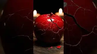 究極の「赤」。漆のリンゴが崩れ落ちる瞬間。Deep Red Lacquer Apple Crushing  Cinematic ASMR