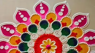 Big rangoli design for Diwali 2025. Big rangoli. diwali rangoli design. Multicolour rangoli. 