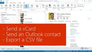 Chap 08 02 Export contacts as vCards or outlook contacts