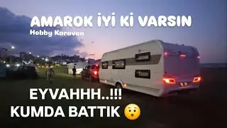 KARAVANLA KUMDA BATTIK #amarok #hobbykaravan #karavan #campping #deniz #tatilvlog 