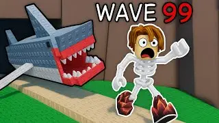 building OP Defense in Roblox fish tower defense...