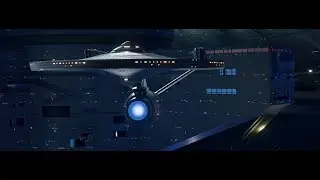 Star Trek: Enterprise leaving Spacedock