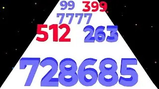Number Run 3D : Merge Numbers Plus & Run + Level Up Numbers ( Max Level )