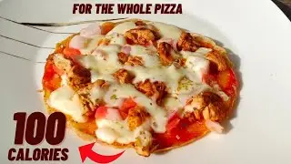 cheesy pizza with chicken in 100 calories only-low calorie pizza pancake