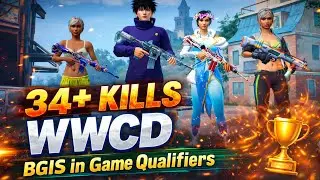 BGIS 2026 !  34+ kills WWCD 🔥 in game qualifiers Raw Pov || solo 14 kills💀|| Team oneshot #bgmi#game