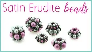 Learn how to make a Beaded Bead with Satin Pearls and Prismatic Right Angel Weave