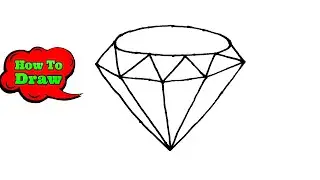 How To Draw A Diamond Step By Step Easy Drawing Tutorial