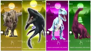 MEGALADON🐋🆚DINO🦕🆚T-REX🦖Tiles Hop Epic Dance Remix 🎵 | Epic EDM Gameplay