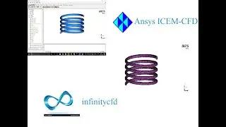 Hexahedral structured mesh for a helical pipe using Extrude Mesh technique in Ansys ICEM-CFD.