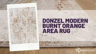 Donzel Modern Burnt Orange Area Rug