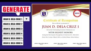 Portable Certificate Generator for Recognition