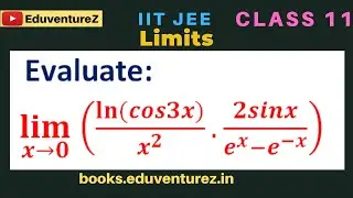 Evaluate:     〖lim〗┬(x→0) ((ln⁡(cos3x))/x^2 .2sinx/(e^x-e^(-x) ))