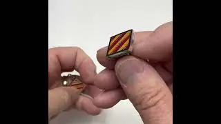 Orange and Yellow Stripe Cufflinks with Silver Trim Enamel Colors Cuff Links #giftsfordad #cufflinks