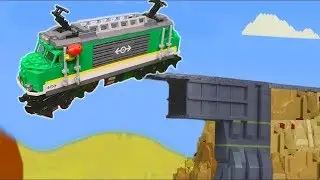 LEGO pociąg - film dla dzieci: Budynek dworca i pociąg dla dzieci LEGO trains