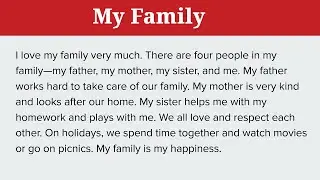 My Family Paragraph