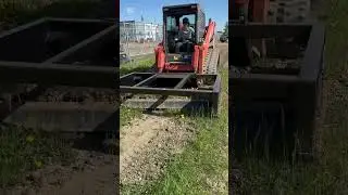 Skid steer grader attachment. Awesome for leveling out ruts and rough ground. #skidsteerattachments