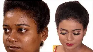 How To Do Dark Skin Bridal Makeup, Step By Step Tutorial With Product List In Hindi
