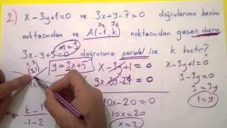 ANALİTİK GEOMETRİ SORU ÇÖZÜMÜ - Şenol Hoca