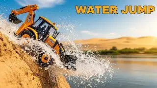 Toy Tractor & Excavator Mud Adventure: Off-Road Water Rescue!